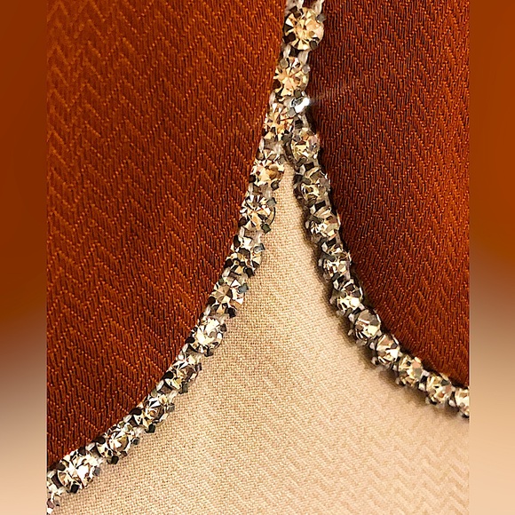 Donna Vinci Couture fully lined Crystal embellished sleeveless shirt top sz 18 - Picture 4 of 11